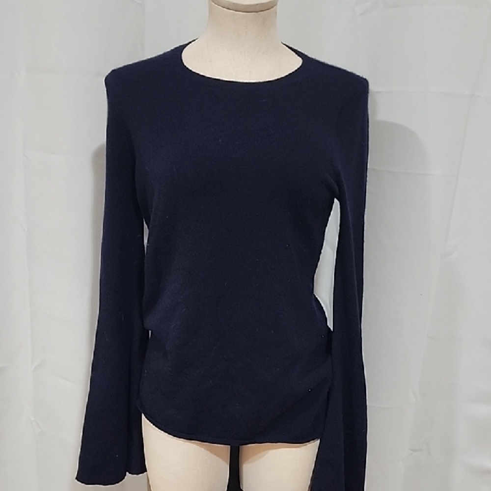 Aqua Navy Long Sleeve Top